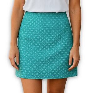 Talbots Medallion Print A Line Skirt Blue Size 6